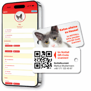 Schlüsselanhänger für Haustierbesitzer für den Notfall Katze Hauskatze